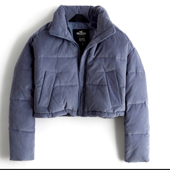 Trendy HOLLISTER CROP CORDUROY PUFFER JACKET WOMEN'S (L) - Like New! - Picture 4 of 16